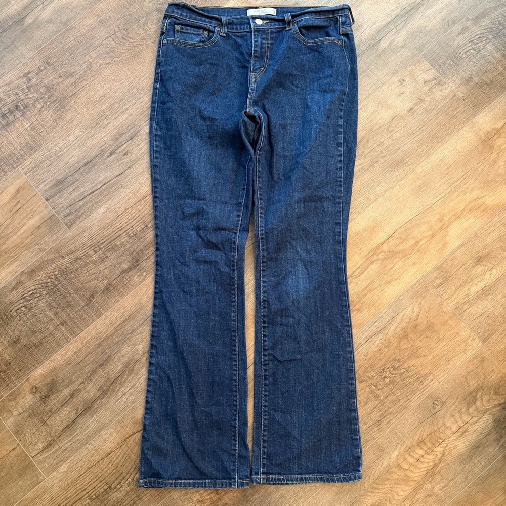 Levi’s 515 Women’s 10 Long Boot Cut Dark Blue Jeans‎ Classic Denim Solid Outdoor